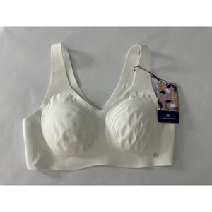Honeylove Crossover Wireless Bra Soft Form V-Neck In Ivory Size M 36B/C NWT